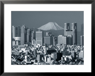 City Skyline And Mount Fuji, Tokyo, Honshu, Japan by Steve Vidler Pricing Limited Edition Print image