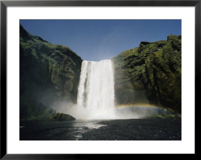 View Of Skogafoss Waterfall In Iceland by Emory Kristof Pricing Limited Edition Print image