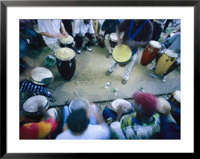 The Blur Of A Frenzied Beat In A Circle Of Spontaneous Drumming by Stephen St. John Pricing Limited Edition Print image