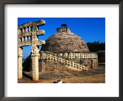 Magnificently Carved Doorway, Or Torana, Archeological Site At Sanchi, Madhya Pradesh, India by Bill Wassman Pricing Limited Edition Print image