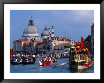 Bucintoro Galleon Leading The Historical Regatta Pageant In Grand Canal, Venice, Veneto, Italy by Roberto Gerometta Pricing Limited Edition Print image