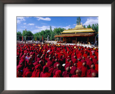 Monks And Nuns At Dalai Lama Sermon, Choglamsar, Ladakh, India by Richard I'anson Pricing Limited Edition Print image