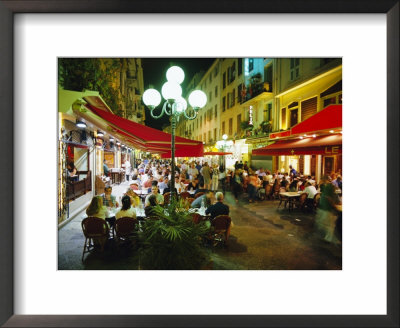 Open Air Cafes And Restaurants, Nice, Cote D'azure, Provence, France, Europe by Walter Rawlings Pricing Limited Edition Print image