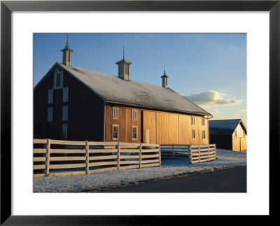 Winter Snowfall Frosts A Barn On The Gettysburg Battlefield by Stephen St. John Pricing Limited Edition Print image