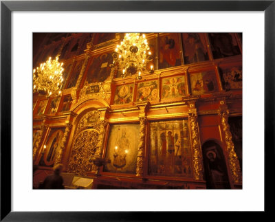 Icons In The Cathedral Of The Dormition, Moscow, Russia by Bill Bachmann Pricing Limited Edition Print image