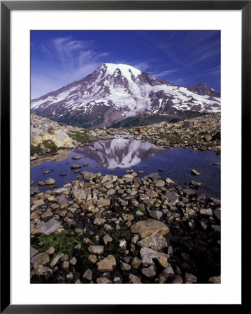 Reflection In Stream Of Grinnel Glacier, Mt. Rainier National Park, Washington, Usa by Jamie & Judy Wild Pricing Limited Edition Print image