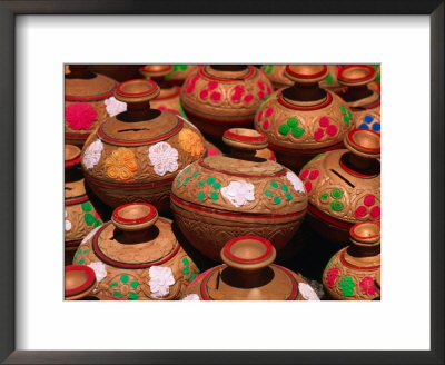 Terracotta Pots For Sale At Market, Dubai, United Arab Emirates by Chris Mellor Pricing Limited Edition Print image