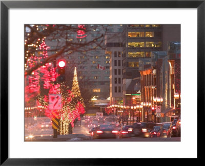 Avenue Mcgill College With Christmas Decor, Montreal, Quebec, Canada by Walter Bibikow Pricing Limited Edition Print image