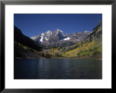 Mountains With Sky And Water, Maroon Bells, Co by Chris Rogers Pricing Limited Edition Print image