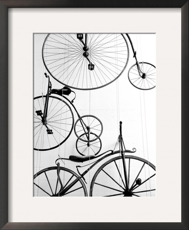 Bicycle Display At Swiss Transport Museum, Lucerne, Switzerland by Walter Bibikow Pricing Limited Edition Print image