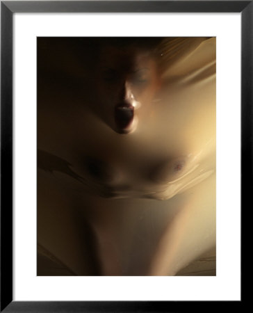 Nude Woman Pushing Through Latex Sheet by Robert Borel Pricing Limited Edition Print image