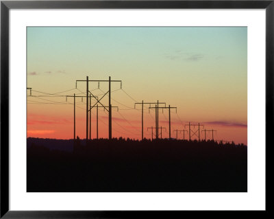 Silhouette Of Power Lines, Portland, Or by Donald Higgs Pricing Limited Edition Print image