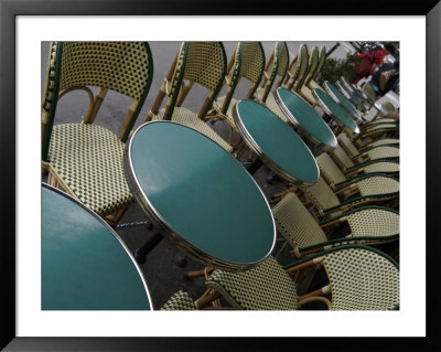 Cafe Tables On The Left Bank, Paris, France by Brimberg & Coulson Pricing Limited Edition Print image