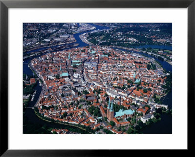 Aerial View Of City Beside Danube River, Ulm, Germany by Manfred Gottschalk Pricing Limited Edition Print image