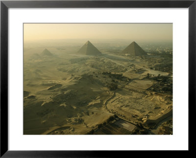 Aerial View Of The Pyramids Of Giza And Excavation Site by Kenneth Garrett Pricing Limited Edition Print image