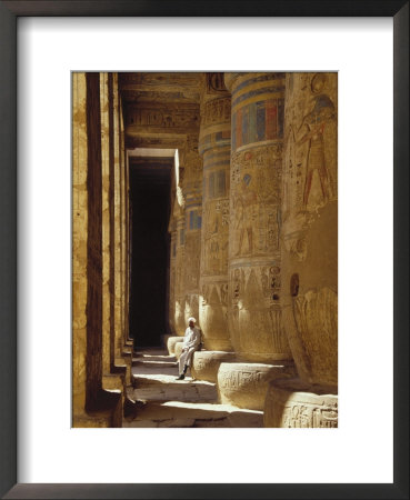 Egypt, West Bank, Luxor, Medinat Habu by Michele Burgess Pricing Limited Edition Print image