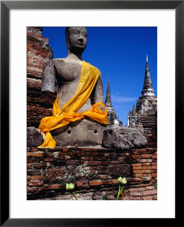 Seated Buddha Of Wat Phra Si Sanphet In Ayuthaya Historical Park, Ayuthaya, Thailand by Glenn Beanland Pricing Limited Edition Print image