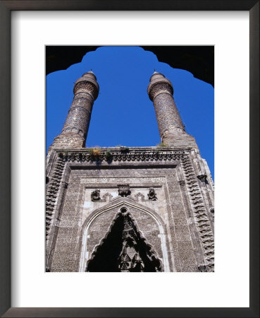 Twin Minarets Of Cifte Minare Medrese, Sivas, Turkey by Martin Moos Pricing Limited Edition Print image