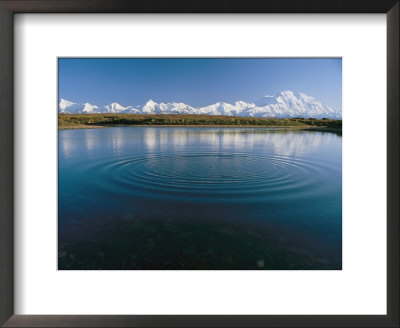 Lake Reflection Of Mount Mckinley And Alaska Range, Ripple On Pond by Rich Reid Pricing Limited Edition Print image