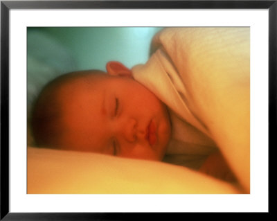 Baby Lying In Bed Sleeping by Jacque Denzer Parker Pricing Limited Edition Print image