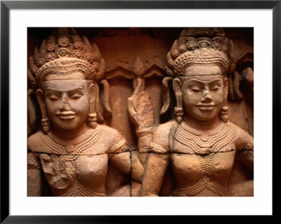 Carvings At Terrace Of Leper King Angkor, Siem Reap, Cambodia by Glenn Beanland Pricing Limited Edition Print image