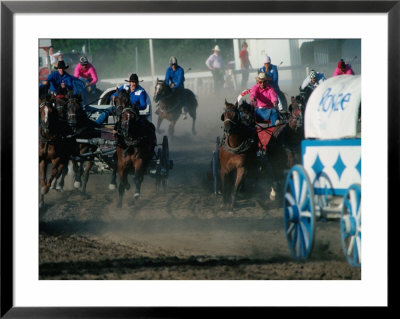 Chuck-Wagon Racing At The Calgary Stampede, Calgary, Canada by Rick Rudnicki Pricing Limited Edition Print image