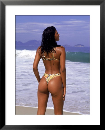 Woman At Beach, Rio De Janeiro, Brazil by Bill Bachmann Pricing Limited Edition Print image