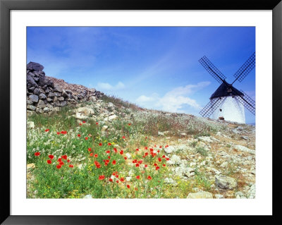 Windmill In Don Quixote Country, Spain by Peter Adams Pricing Limited Edition Print image