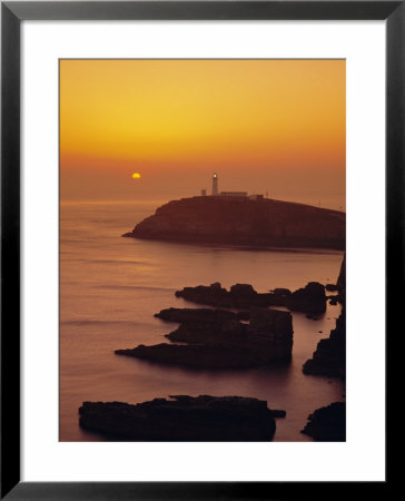 South Stack At Sunset, Anglesey, Gwynedd, North Wales, Uk, Europe by Roy Rainford Pricing Limited Edition Print image