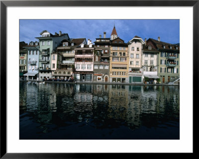 Houses Of The Old Town On Aare River, Thun, Switzerland by Martin Moos Pricing Limited Edition Print image