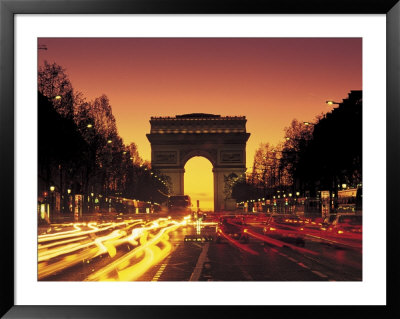 Paris, France, Arc De Triomphe At Night by Peter Adams Pricing Limited Edition Print image