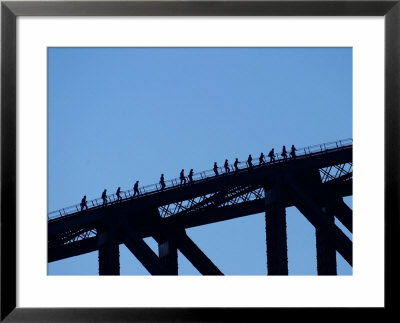 Bridge Climbers On Sydney Harbor Bridge, Sydney, Australia by David Wall Pricing Limited Edition Print image