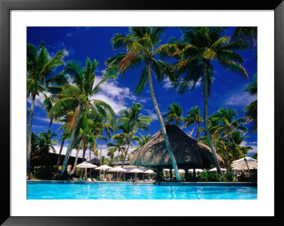 Hotel Pool And Palm Trees, Fiji by Peter Hendrie Pricing Limited Edition Print image