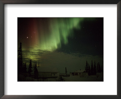 The Aurora Borealis Streaks Down Across The Night Sky by Norbert Rosing Pricing Limited Edition Print image