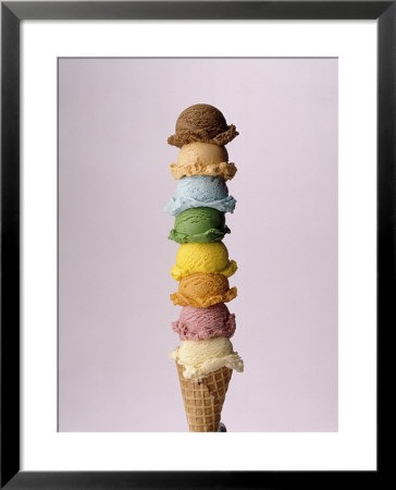 Ice Cream Cone With Many Colored Scoops by Shaffer & Smith Pricing Limited Edition Print image