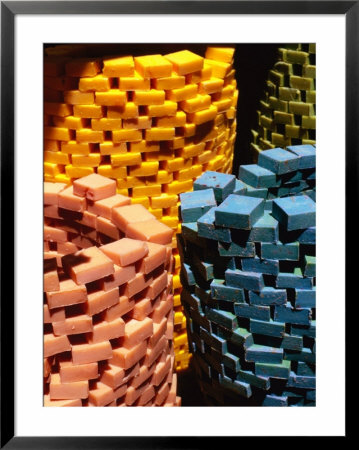 Colourful Piles Of Soap For Sale At Souq, Tripoli, Lebanon by Bethune Carmichael Pricing Limited Edition Print image