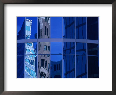 Skyscraper Reflections In Glass Windows On Cordova Street Vancouver, British Columbia, Canada by Barnett Ross Pricing Limited Edition Print image