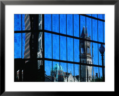 Reflection Of Church On John Hancock Building, Boston, Massachusetts, Usa by Izzet Keribar Pricing Limited Edition Print image