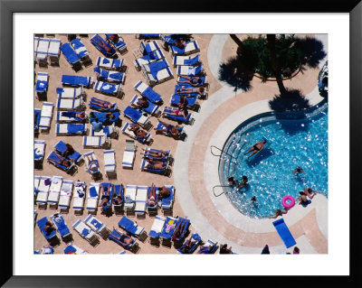 Overhead Of Poolside Sunbathers, Treasure Island Hotel, Las Vegas, U.S.A. by James Marshall Pricing Limited Edition Print image