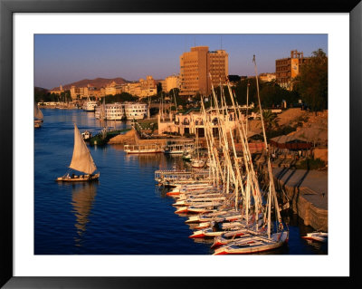 Boats On Nile River, Aswan, Egypt by John Elk Iii Pricing Limited Edition Print image