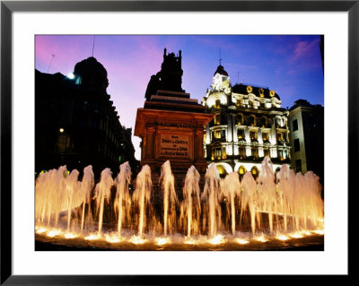 Fountain And City Square At Dusk, Granada, Spain by Chester Jonathan Pricing Limited Edition Print image