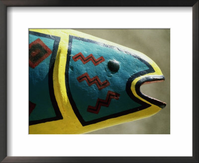 New Mexican Folk Art Of A Wooden Carved Fish by Scott Christopher Pricing Limited Edition Print image