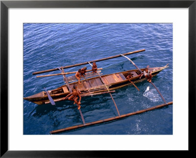 Children Swimming From Boat In Basilan Harbour, Basilan Island, Basilan, Philippines by John Pennock Pricing Limited Edition Print image