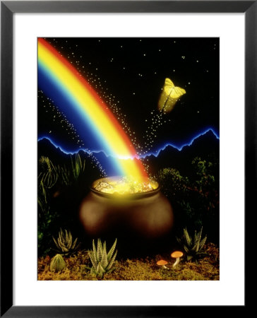 Rainbow With Pot Of Gold At The End by Chuck Carlton Pricing Limited Edition Print image