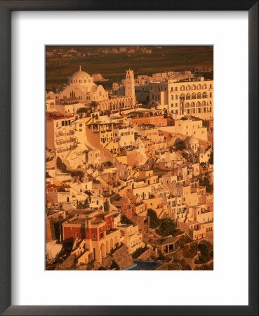 Santorini At Sunset, Greece by Walter Bibikow Pricing Limited Edition Print image