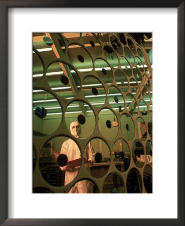 Worker With Hard Disks, Factory by Lonnie Duka Pricing Limited Edition Print image