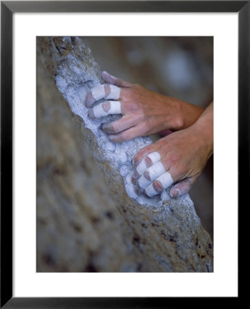Close-Up Of Rock Climber's Hands, Ca by Greg Epperson Pricing Limited Edition Print image