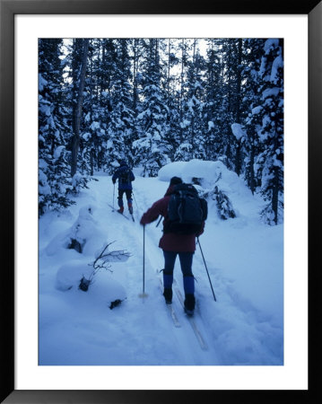 People Cross-Country Skiing, Yellowstone National Park, Wy by Kathy Tarantola Pricing Limited Edition Print image