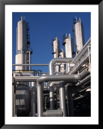 Towers And Pipes Of Propane Fractionation Site by Ed Lallo Pricing Limited Edition Print image