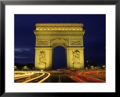 L'arc De Triomphe At Dusk, Paris, France by Bob Burch Pricing Limited Edition Print image
